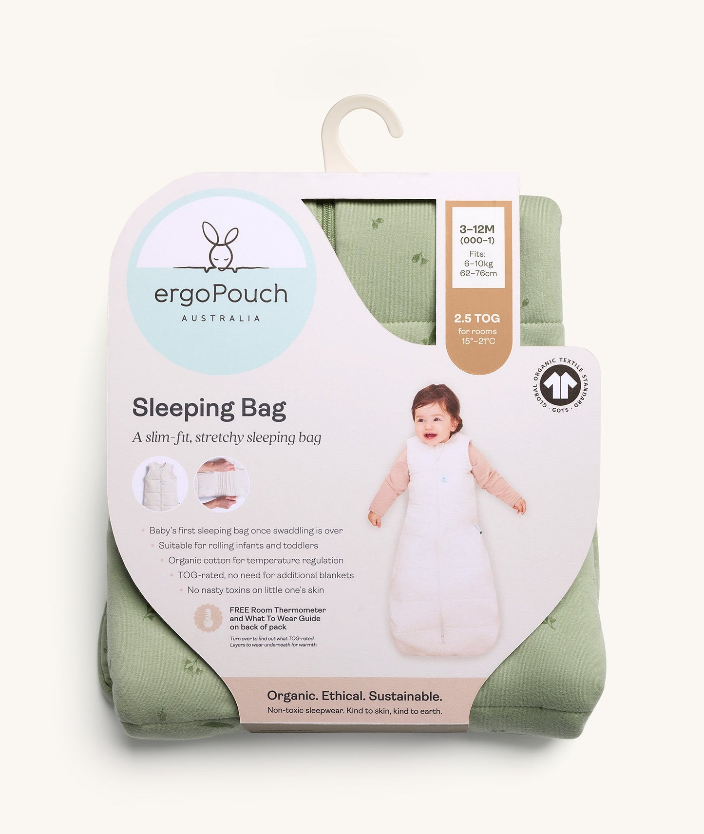 Sleeping Bag 2.5 TOG Sage