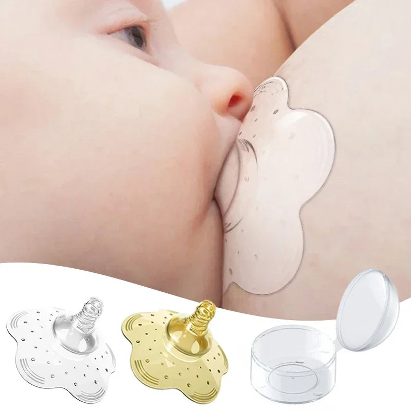 Silicone Nipple Protector Breastfeeding Shields Anti-Overflow Milk Cover Soft Comfortable Reusable Nursing Pads for Mothers